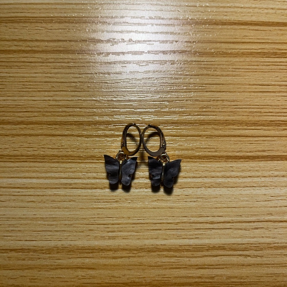 Black Butterfly Earrings